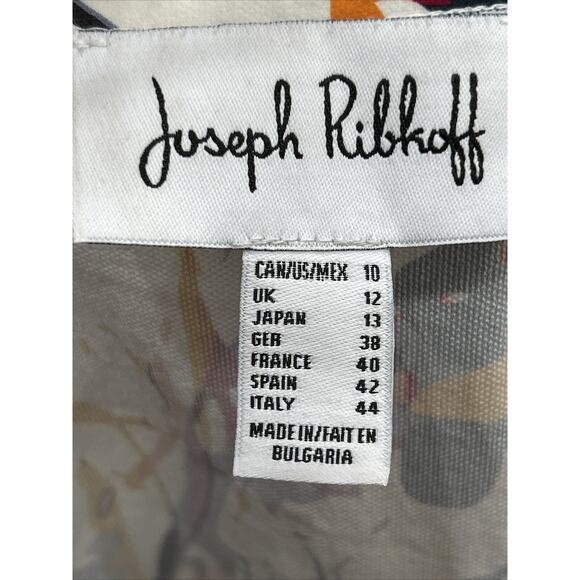 Joseph Ribkoff Size 10 Multi Color Paint Splatter Art to Wear Blazer Jacket - Picture 7 of 11